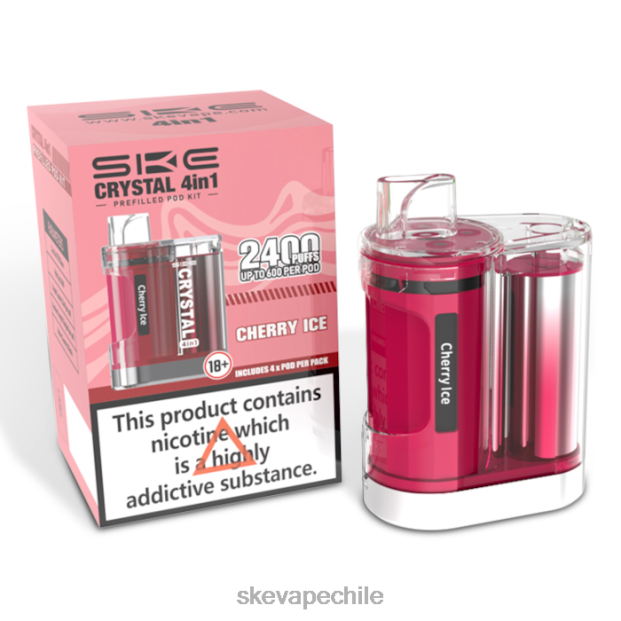 SKE vape authentication - SKE cristal 2400 kit de cápsulas 4 en 1 hielo de cereza 8D40T99