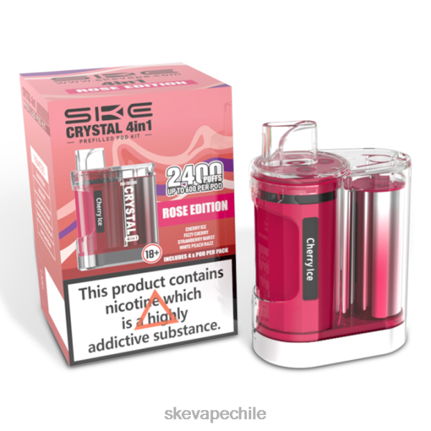 SKE vape crystal - SKE Crystal 2400 kit de cápsulas 4 en 1 mixto edición rosa 8D40T98