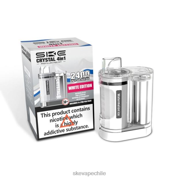 SKE vape website - SKE Crystal 2400 kit de cápsulas 4 en 1 mixto edición blanca 8D40T5