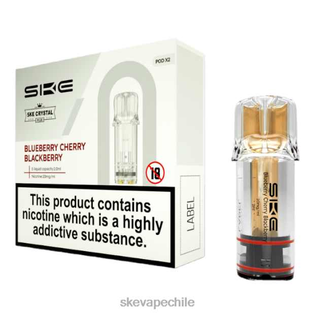 SKE vape crystal - SKE vaporizadores de cristal más vainas arándano cereza mora 8D40T108